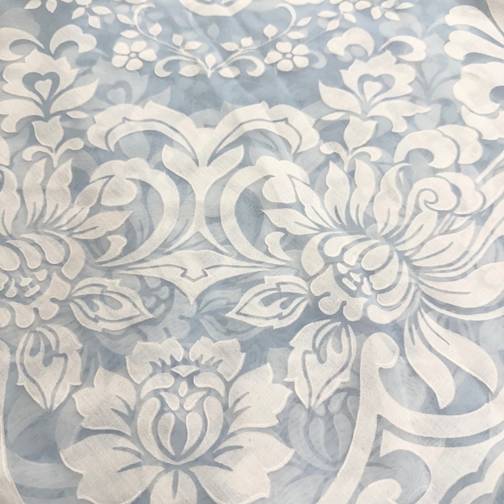 Vintage Round Damask‎ Floral Burnout Tablecloth 56" Coquette Soft Girl French